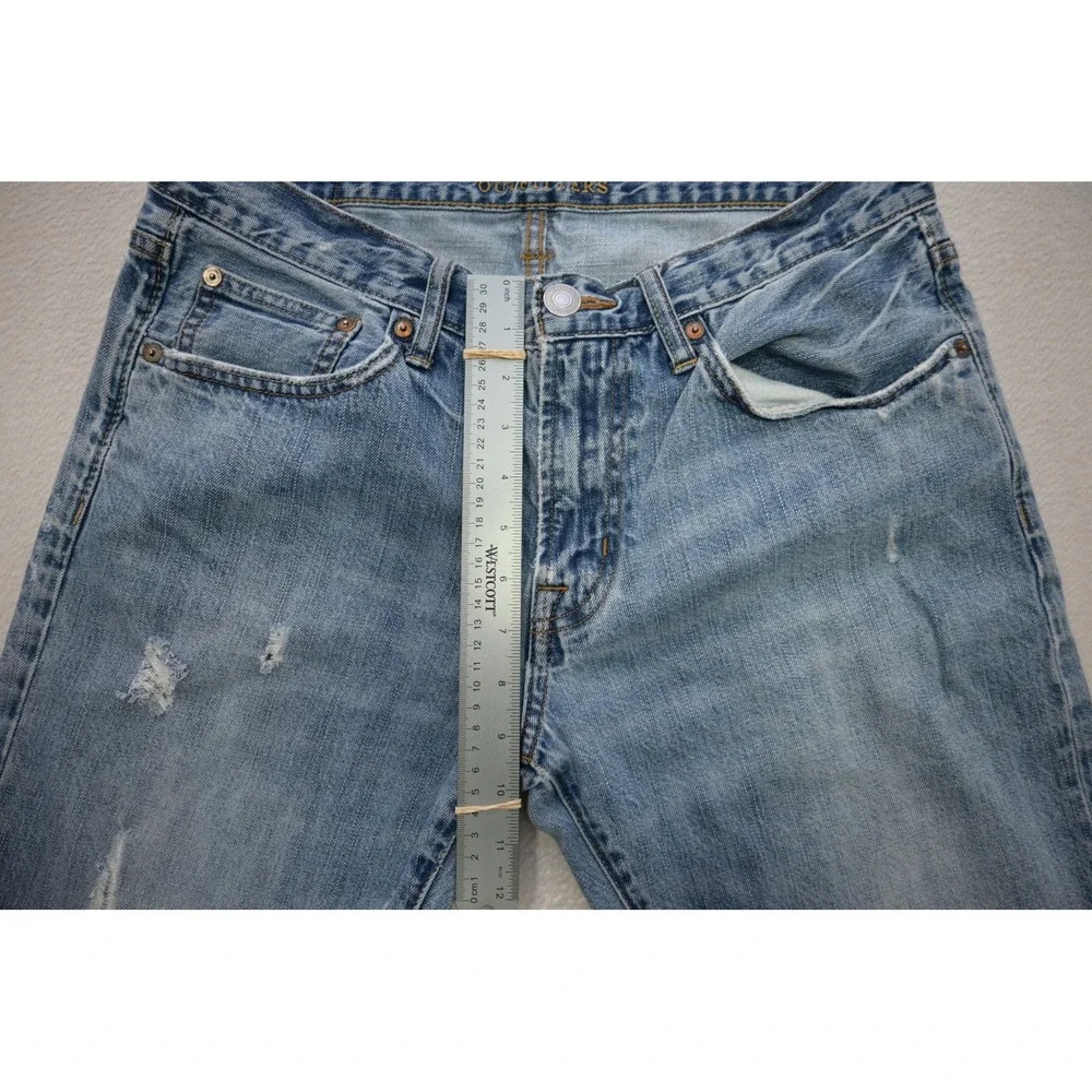 American Eagle Bootcut Jeans Mens‎ 32x30 Light Wash Good Destructed Low Rise